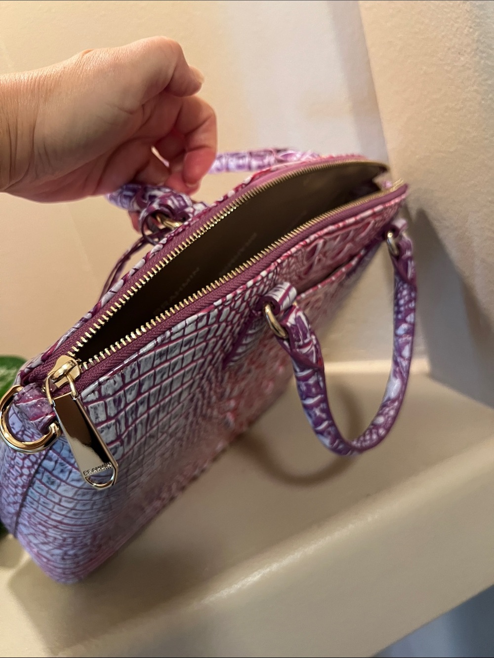 Brahmin Large Duxbury Boysenberry Ombre Melbourne - Picture 10 of 10